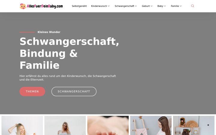 Screenshot di allesfuerdeinbaby.com