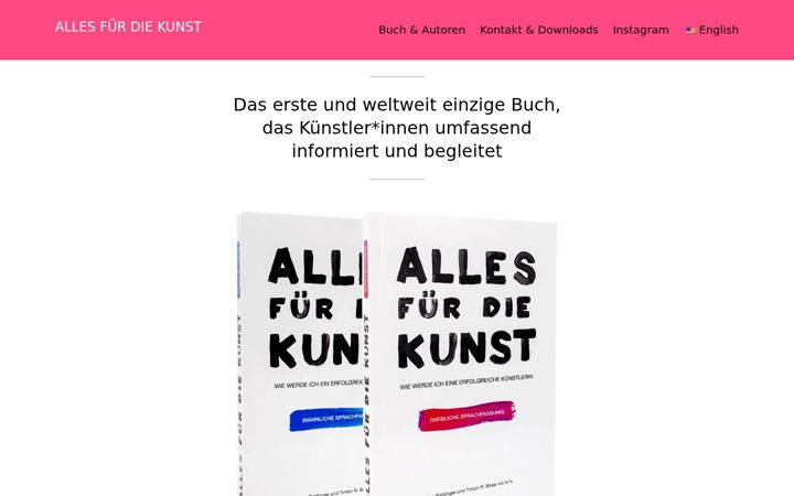 Screenshot of allesfuerdiekunst.com