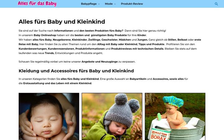Screenshot of allesfuersbabys.de
