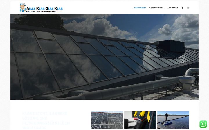 Screenshot of allesklar-glasklar.de