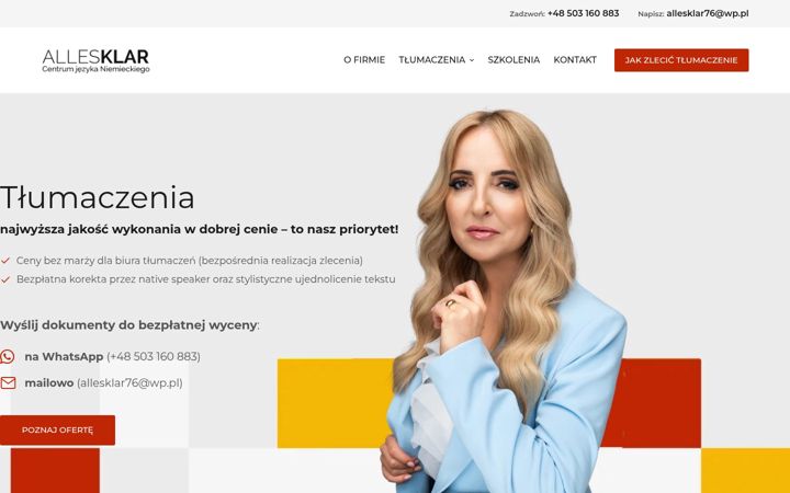Screenshot of allesklar.edu.pl
