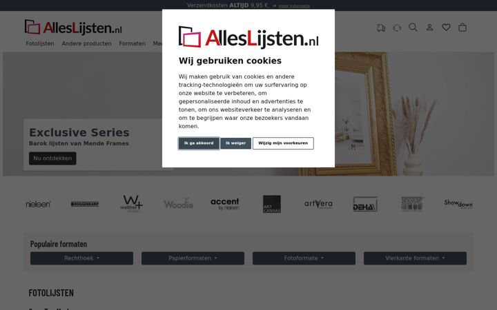 Screenshot van alleslijsten.nl