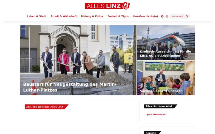 Snímek obrazovky alleslinz.at