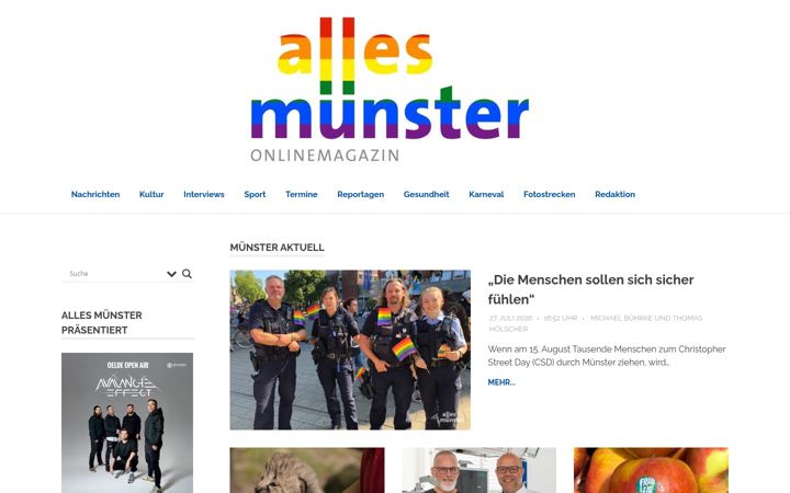 Screenshot of allesmuenster.de