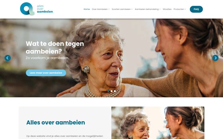 Screenshot of allesoveraambeien.nl