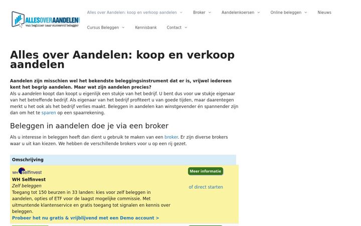 Skærmbillede af allesoveraandelen.com