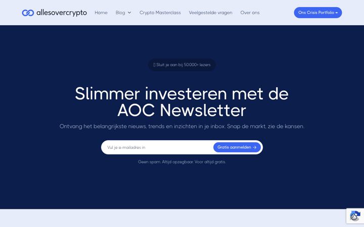 Екранна снимка на allesovercrypto.nl
