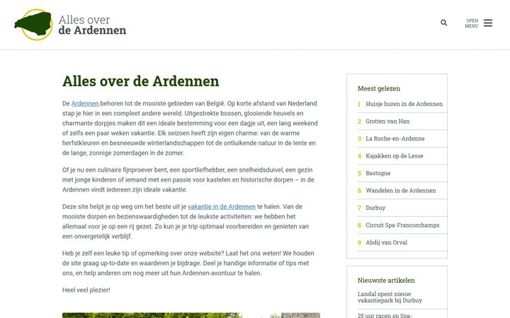 Skærmbillede af allesoverdeardennen.nl
