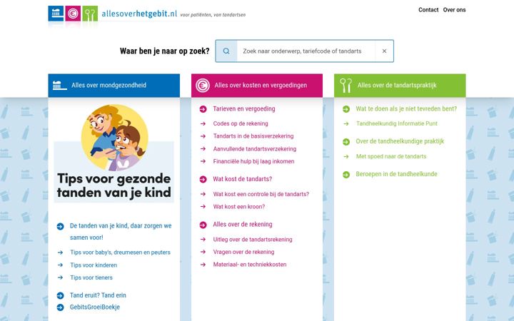 Skærmbillede af allesoverhetgebit.nl