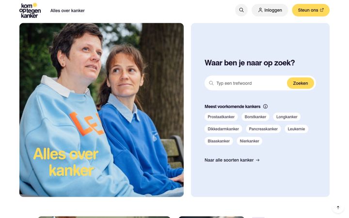 Screenshot of allesoverkanker.be