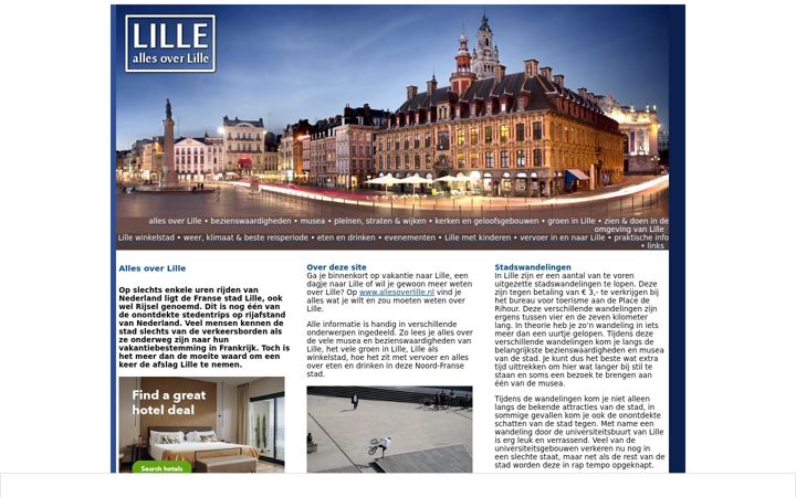 Screenshot of allesoverlille.nl