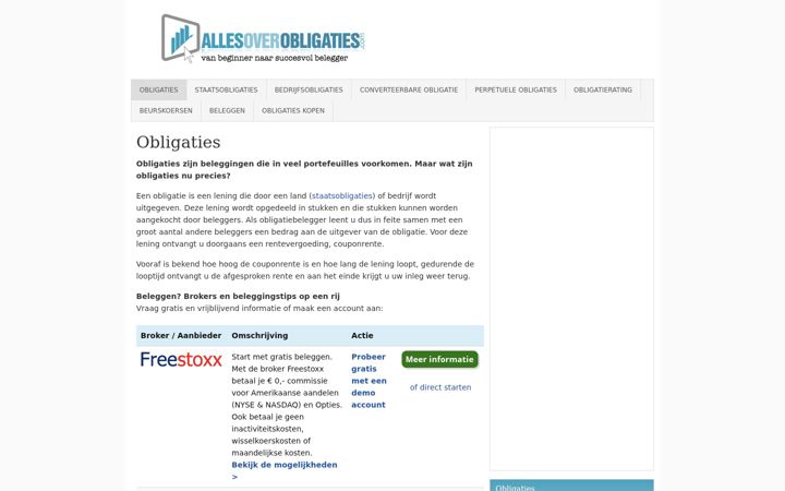 Skjermbilde av allesoverobligaties.com