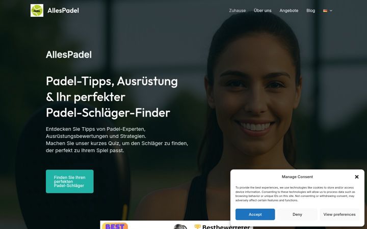 Screenshot of allespadel.de