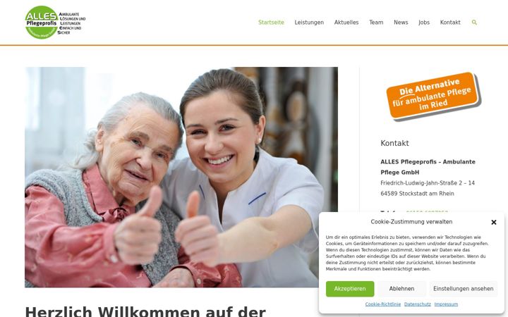 Screenshot of allespflegeprofis.de