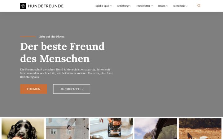 Screenshot of allesrundumdenhund.info