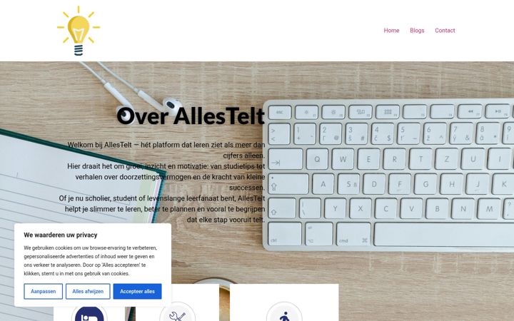 Skärmbild av allestelt.nl