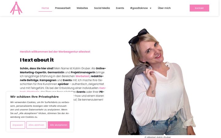 Screenshot of allestext.at