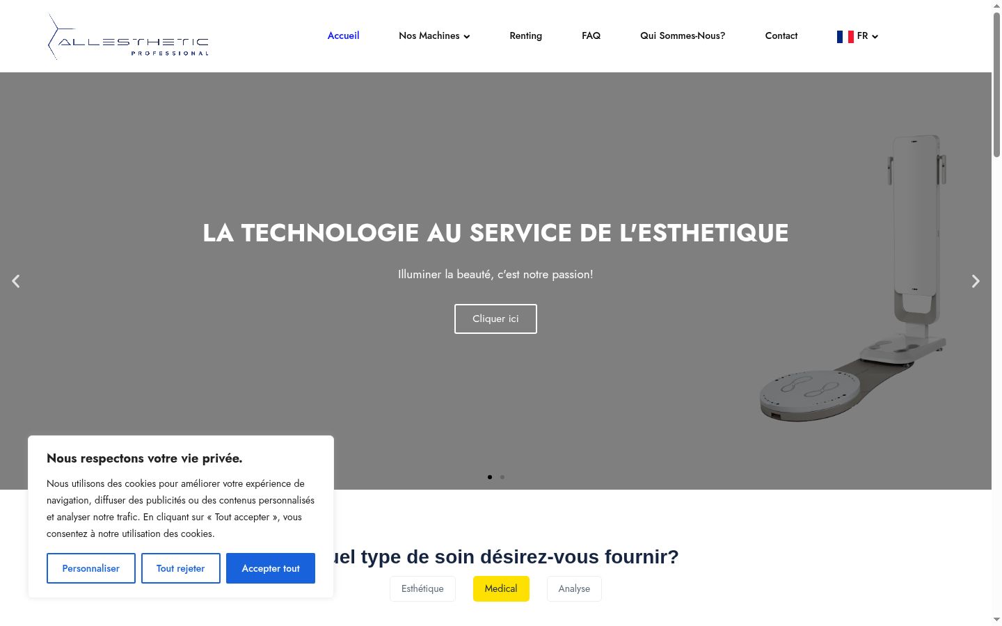 Screenshot tal-banner tal-kunsens muri qabel kwalunkwe interazzjoni
