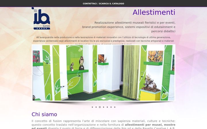 Screenshot of allestimenti.agency