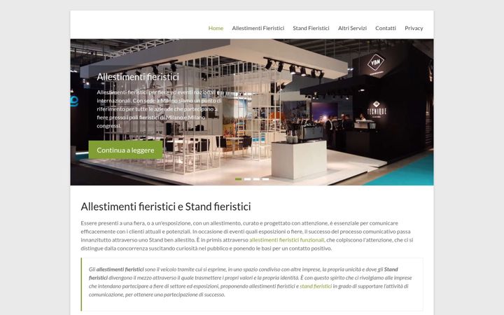 Screenshot of allestimentifieristici.eu