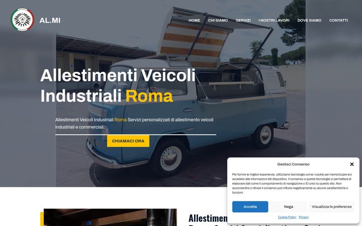 Screenshot of allestimentiveicoliindustrialiroma.it