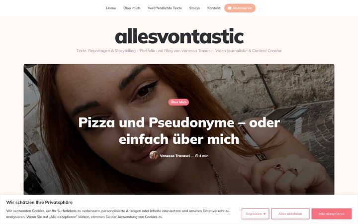 Screenshot of allesvontastic.com