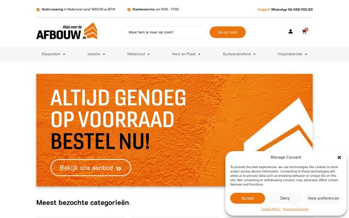 Screenshot του allesvoordeafbouw.nl
