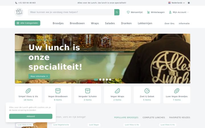 Screenshot of allesvoordelunch.nl