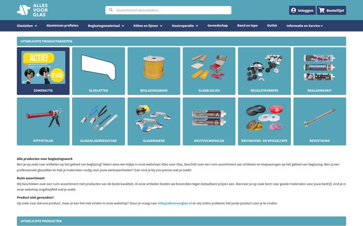 Screenshot of allesvoorglas.nl