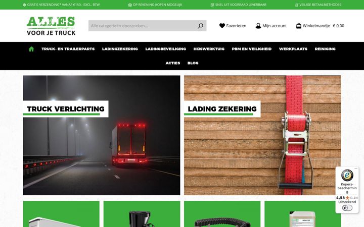 Zrzut ekranu allesvoorjetruck.nl