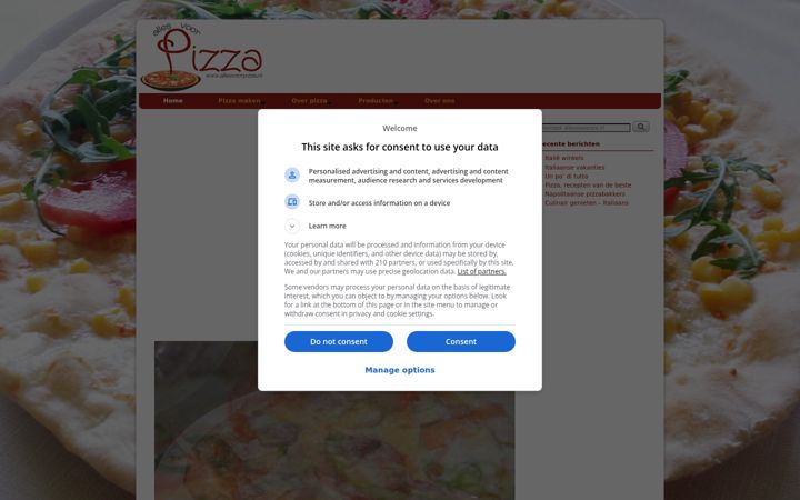 Screenshot of allesvoorpizza.nl