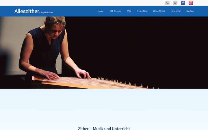 Screenshot of alleszither.de