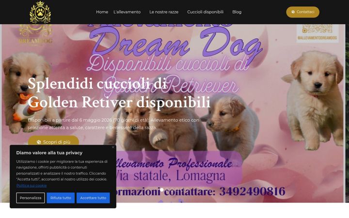 Screenshot of allevamento-dreamdog.com