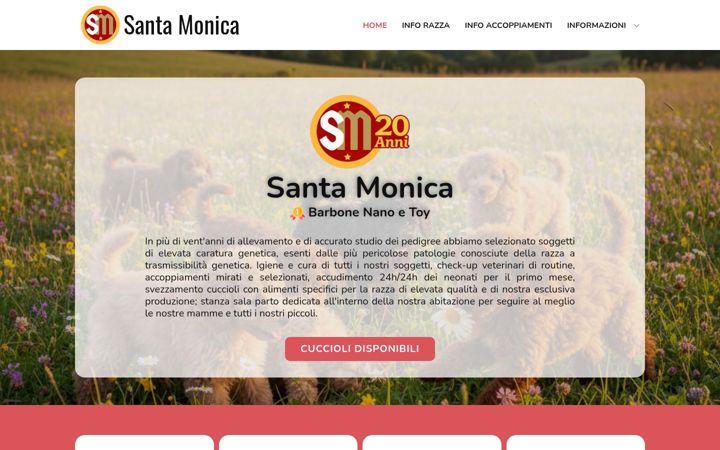Screenshot of allevamentobarboncino.eu