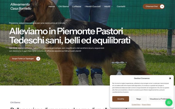 Screenshot of allevamentocasaborriello.com