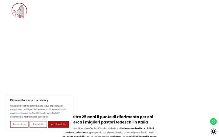 Screenshot of allevamentodeilupidimare.it