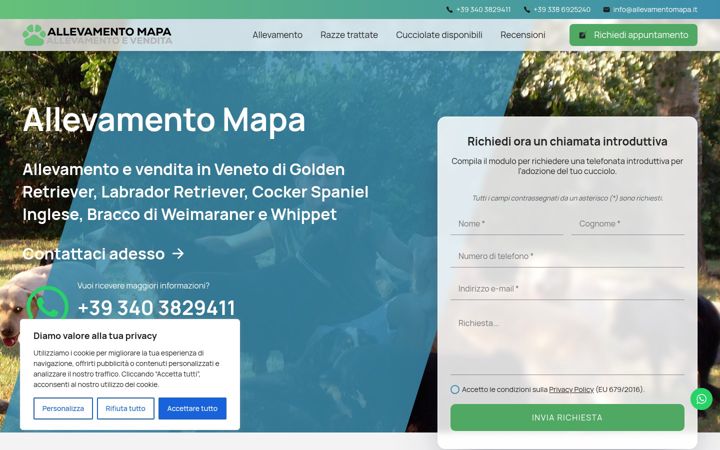 Screenshot of allevamentomapa.it