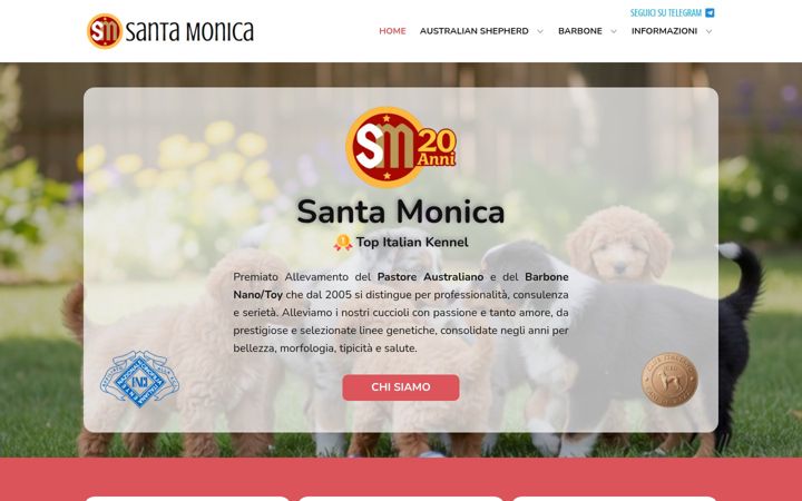 Screenshot of allevamentosantamonica.it