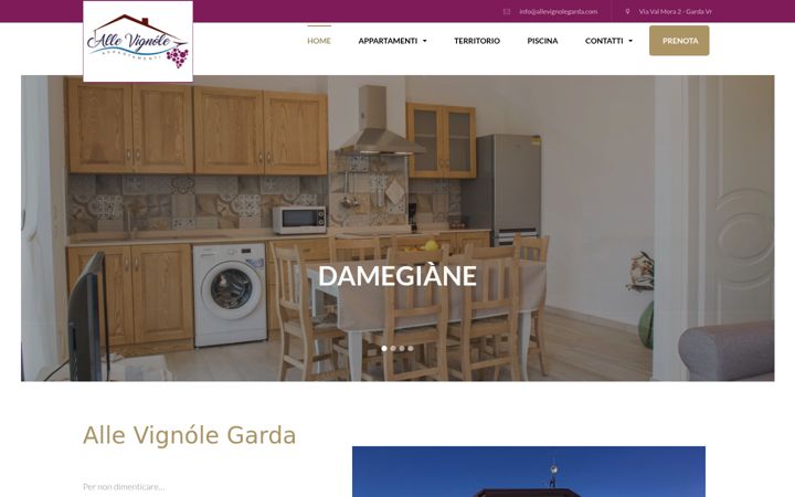 Screenshot of allevignolegarda.com