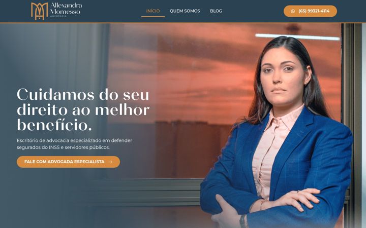 Screenshot of allexandra.adv.br