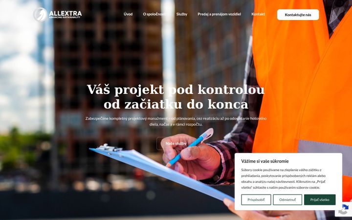 Snímek obrazovky allextra.sk