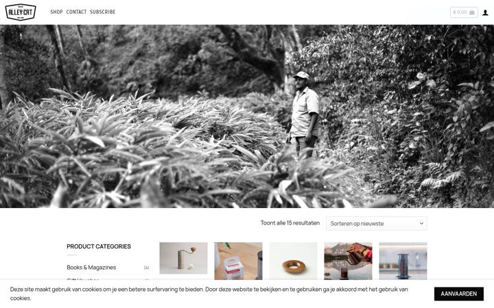 Screenshot of alleycatbikescoffee.nl
