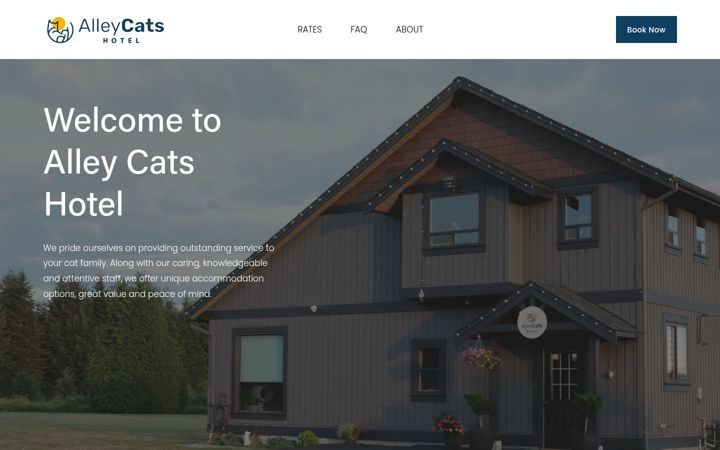 Screenshot of alleycatshotel.com