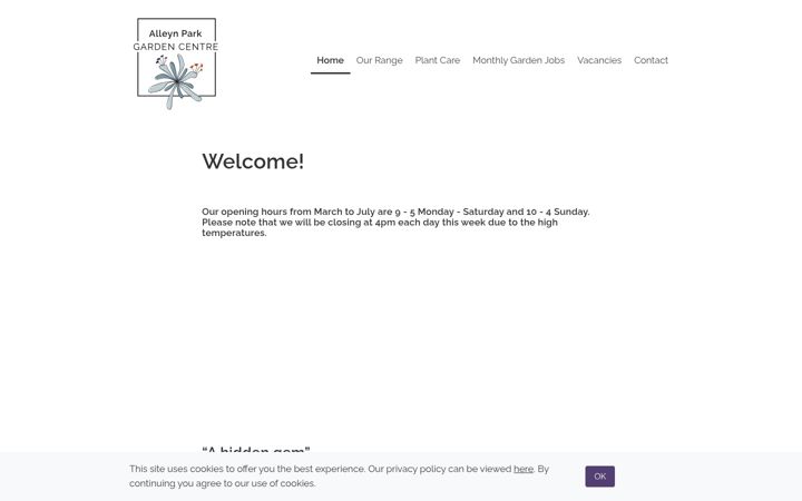 Screenshot of alleynpark.co.uk