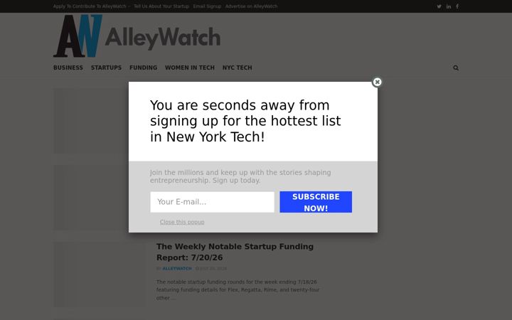 Screenshot stránky alleywatch.com
