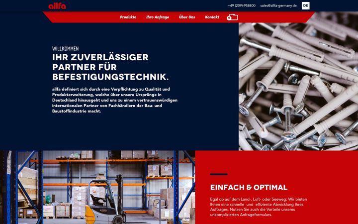 Screenshot of allfa-germany.de