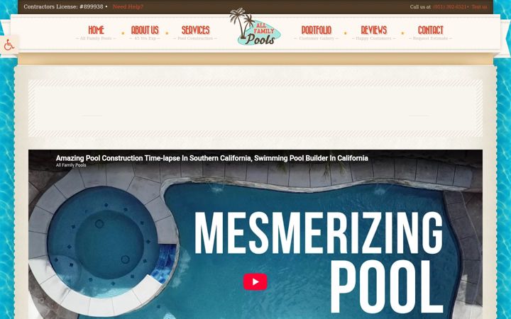 Screenshot of allfamilypools.com
