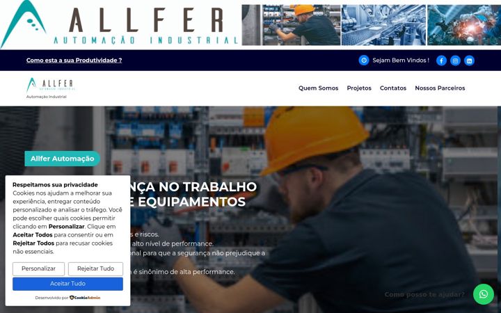Screenshot of allfer-automacao.com