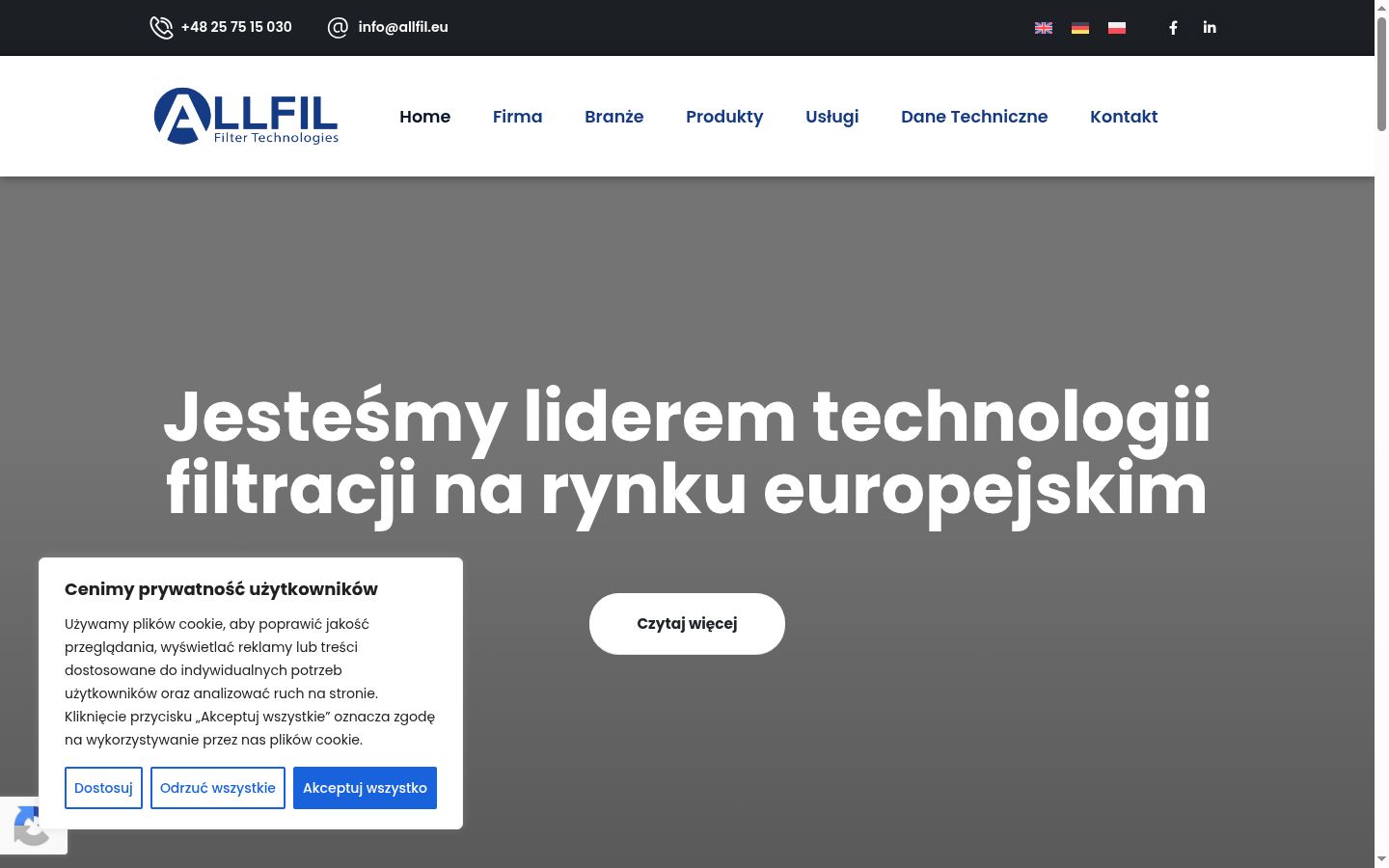 Zrzut ekranu banera zgody wyświetlanego przed jakąkolwiek interakcją