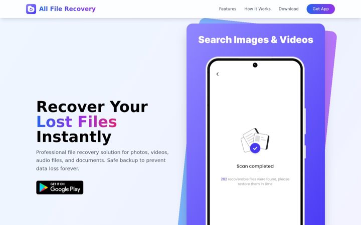 Screenshot of allfilerecovery.com